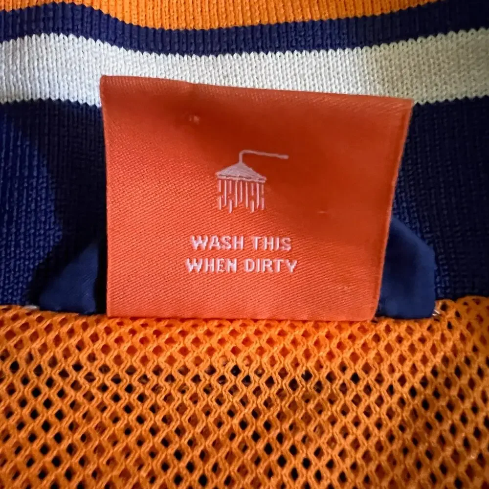 Puma Track Jacket 2XL Blue Orange Y2K Windbreaker Mesh Lined Full Zip Mens Logo
